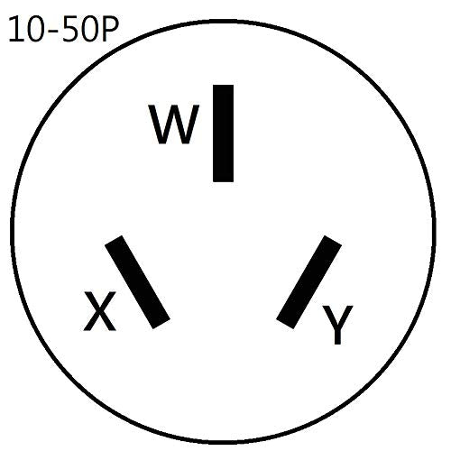 Parkworld Industrial Range, Stove, Oven 10 50 Extension Cord, 10 50P To 10 50R, 3 Prong, 50 Amp, 250 Volts, 12500 Watts (36Ft)