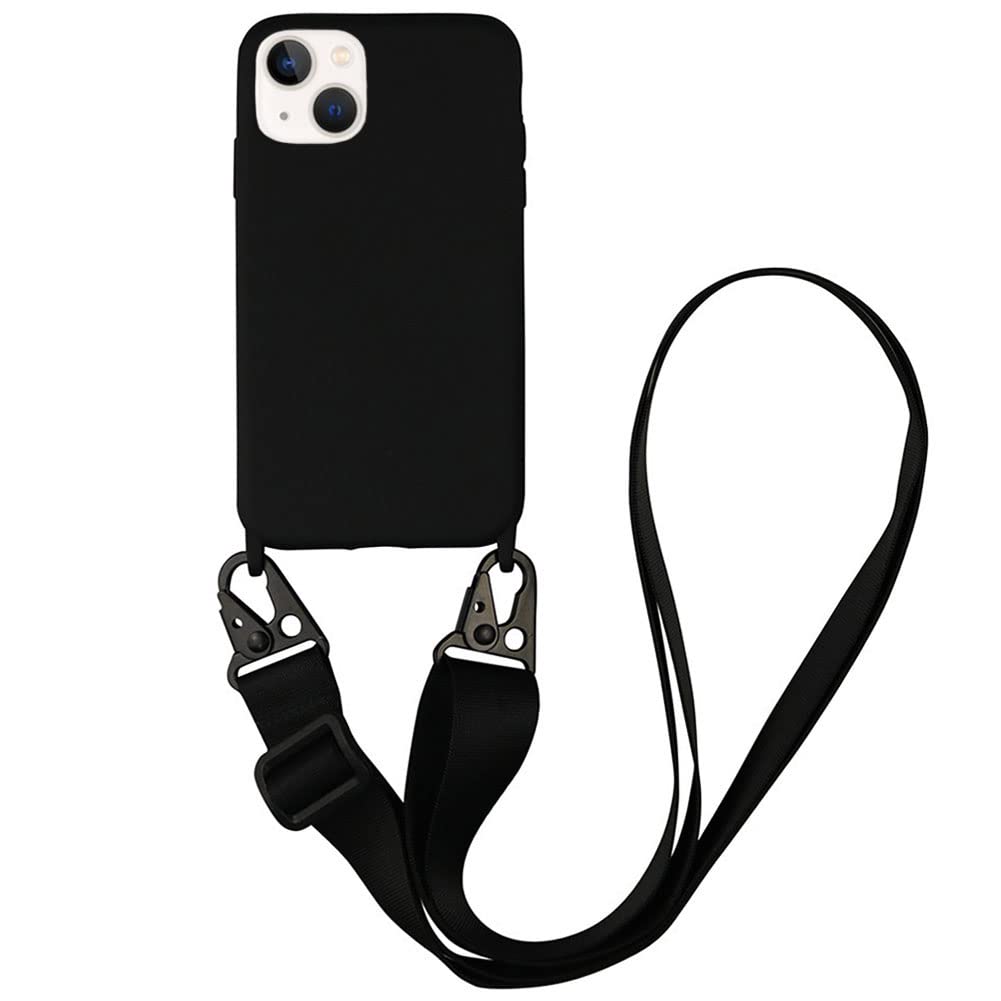 Cquukoi For Iphone 15 Plus,Crossbody Phone Case With Shoulder Strap Soft Silicone Case With Adjustable Lanyard Cute Cool Wireles