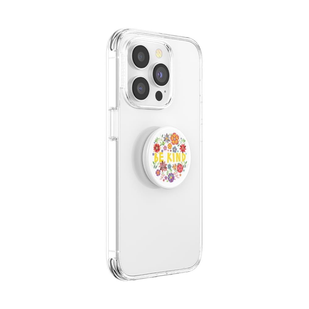 Popsockets Phone Grip With Expanding Kickstand   Be Kind Embroidery