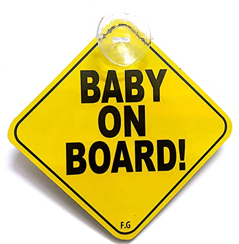 Vadda Baby On Board Sleeping Child/Baby Vehicle Decal, Window Hanging Safety Sign For Car 006