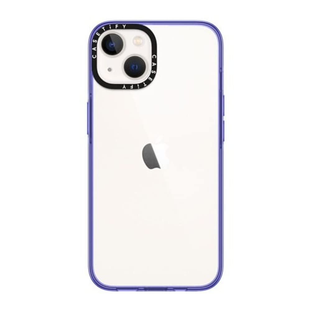 Casetify Compact Iphone 14 Case [2X Military Grade Drop Tested / 4Ft Drop Protection]   Clear Purple