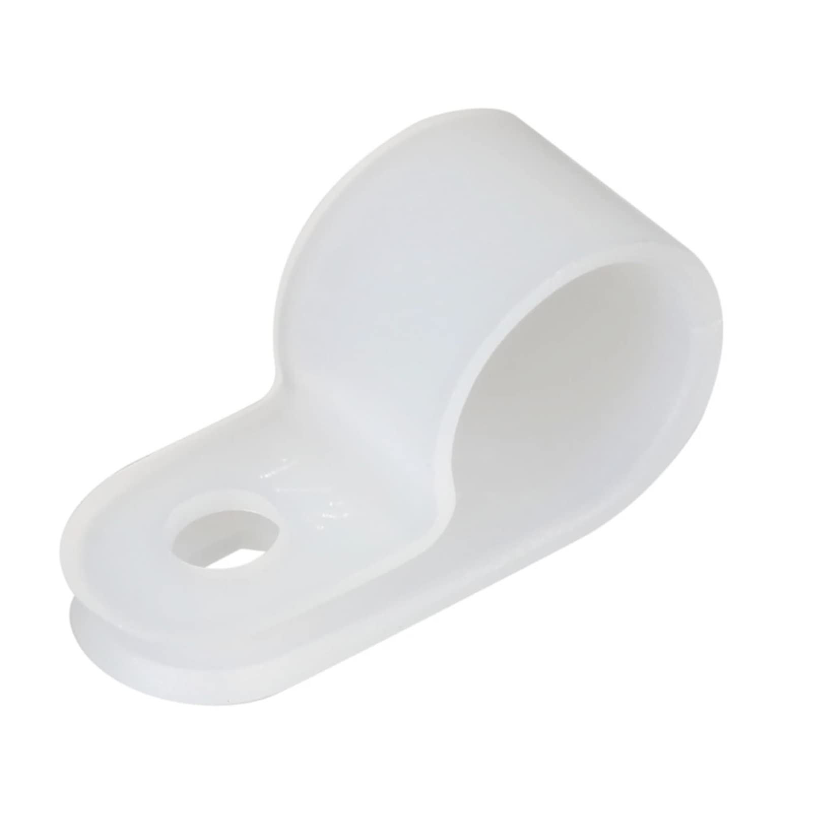 Teansic 200Pcs White Nylon R Type Cable Clamp Fastener 1/2 Inch Plastic Wire Clips Clamps Fasteners Assortment For Cable Conduit