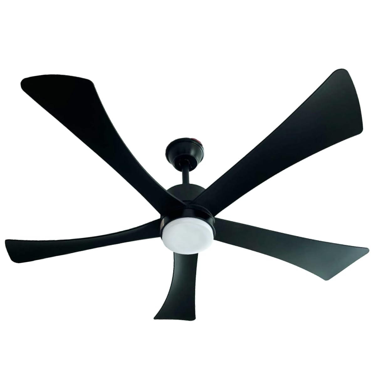 Ceiling Fans With Lights With Remote, Downrod, Bedroom Living Room (Black, 52 Inch)