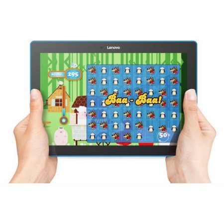 Lenovo Tab 10 Tablet, 10.1'' Hd Touchscreen, Qualcomm Quad Core Processor 1.30Ghz, 1Gb Memory, 16Gb Storage, Wifi, Bluetooth, We