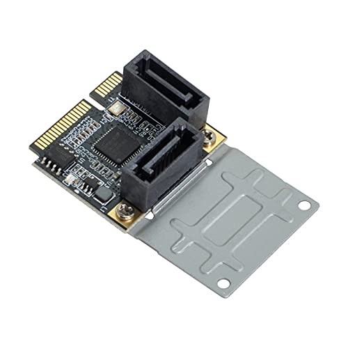 Cablecc Mini Pci E Pci Express To Sata 3.0 Dual Ports Adapter Converter Hard Drive Extension Card