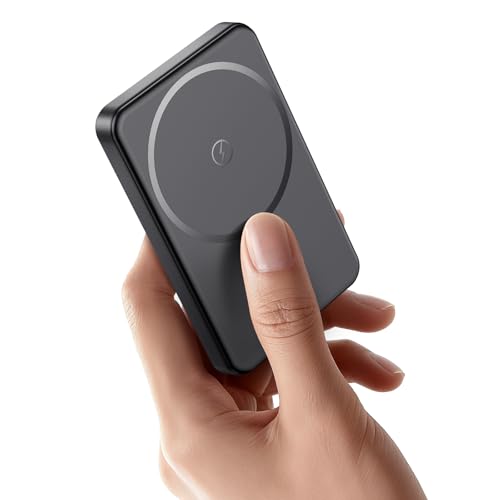Aterob for Magsafe Portable Charger 5000mAh, Slim Magnetic Battery Pack, 15W Wireless Magnetic Battery Pack, 20W PD Fast Chargin