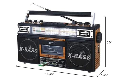 Supersonic Sc 3201Bt Retro Radio And Bluetooth Speaker: Built In Analog Music To Digital Files Converter