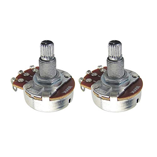 Fleor 2Pcs Full Size Guitar Tone Pot 18Mm Shaft Linear Taper Guitar Potentiometer B500K