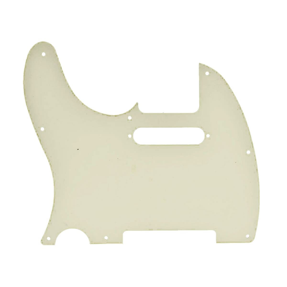 Kaish 8 Hole Tele Style Guitar Pickguard Tl Pick Guard With Pickup Mounting Screw Holes For Tele/Telecaster Aged White 3 Ply