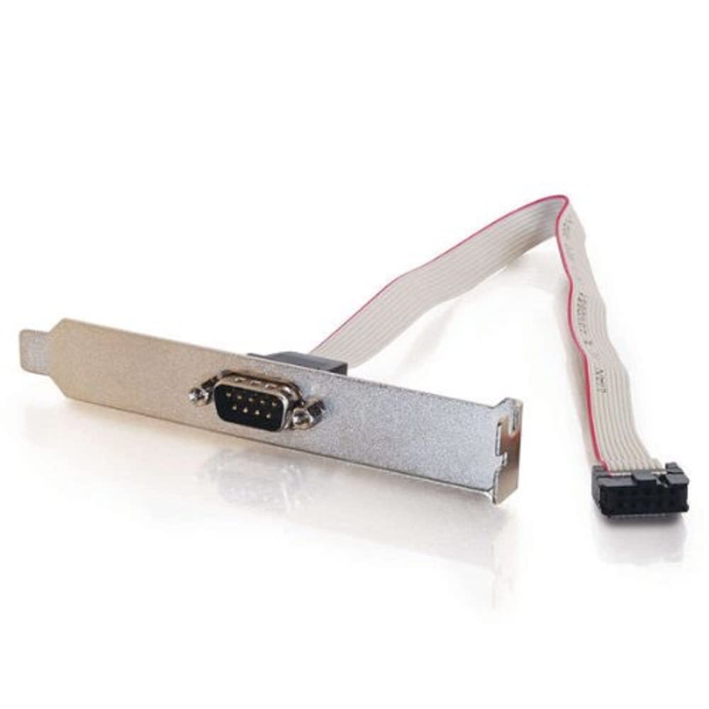C2G 09480 Db9 Male Serial Rs232 Add A Port Adapter With Bracket, Gray
