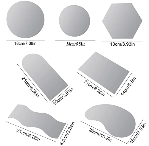 Gisela D Acrylic Mirror Product Photography Props Mirror Set Photo Background Photoshoot Props Reflective Display Sheet(7Pcs)