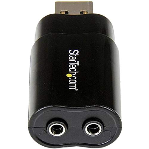 Startech.Com Usb Sound Card   3.5Mm Audio Adapter   External Sound Card   Black   External Sound Card, Taa (Icusbaudiob)