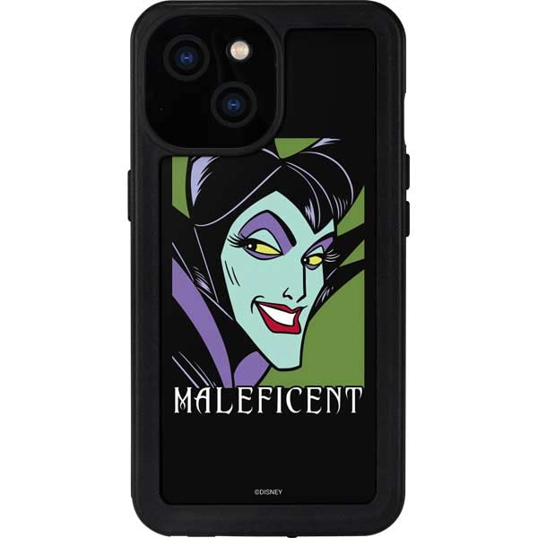 Skinit Waterproof Phone Case For Iphone 13 Mini   Officially Licensed Disney Maleficent Design