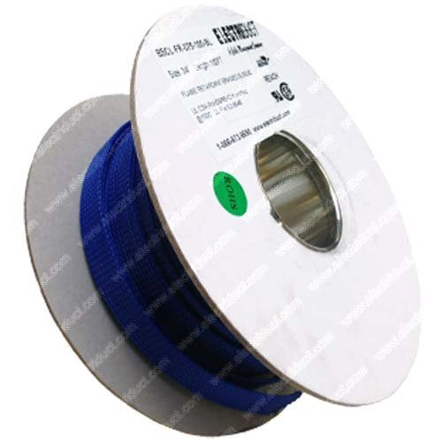 Electriduct Expandable Braid Sleeving | Polyester High Flame Retardant Flexible Cable Mesh Sleeve | 3/4 - 10 Feet (Blue)