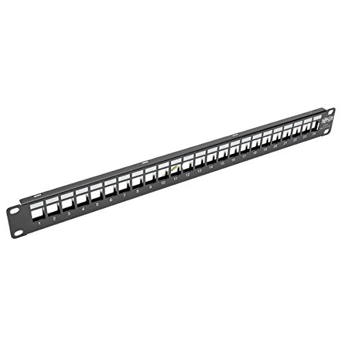 Tripp Lite 24Port Shielded Blank Patch Panel Rj45 Usb Hdmi Cat5/6 1Urm Taa (N062 024 Kj Sh) , Black