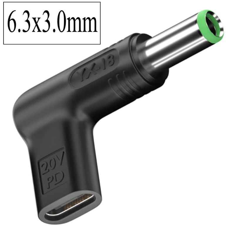 Pd Usb Type C To Dc Adapter 6.3 X 3.0 Mm, 100W Pd Usb C Female To Dc 19V Male Adapter, Type Usb C To 6.3 X 3.0 Mm Adapter Made F