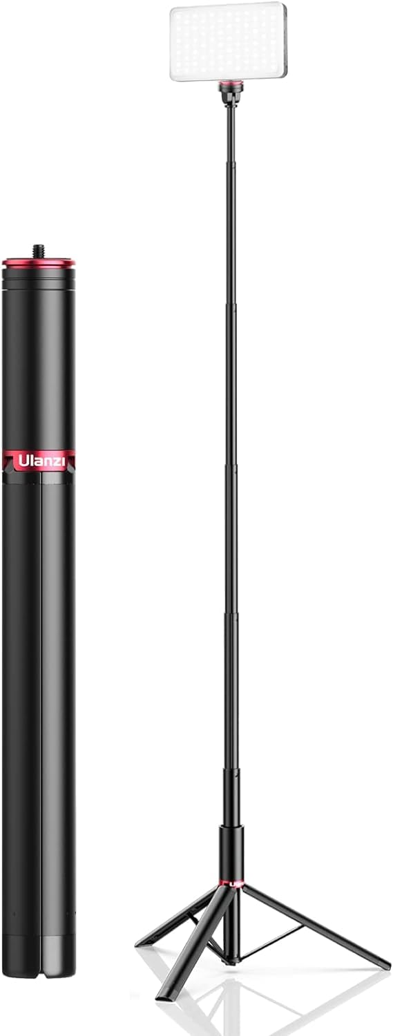 Ulanzi Mt-54 Portable Adjustable 5Ft Light Stand Tripod, Height 2Ft To 5Ft, Metal Stand For Small Photography Lights, Webcams, C