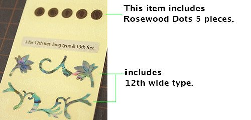 Jockomo Oriental Flower Avalon Mix Guitar Inlay Sticker