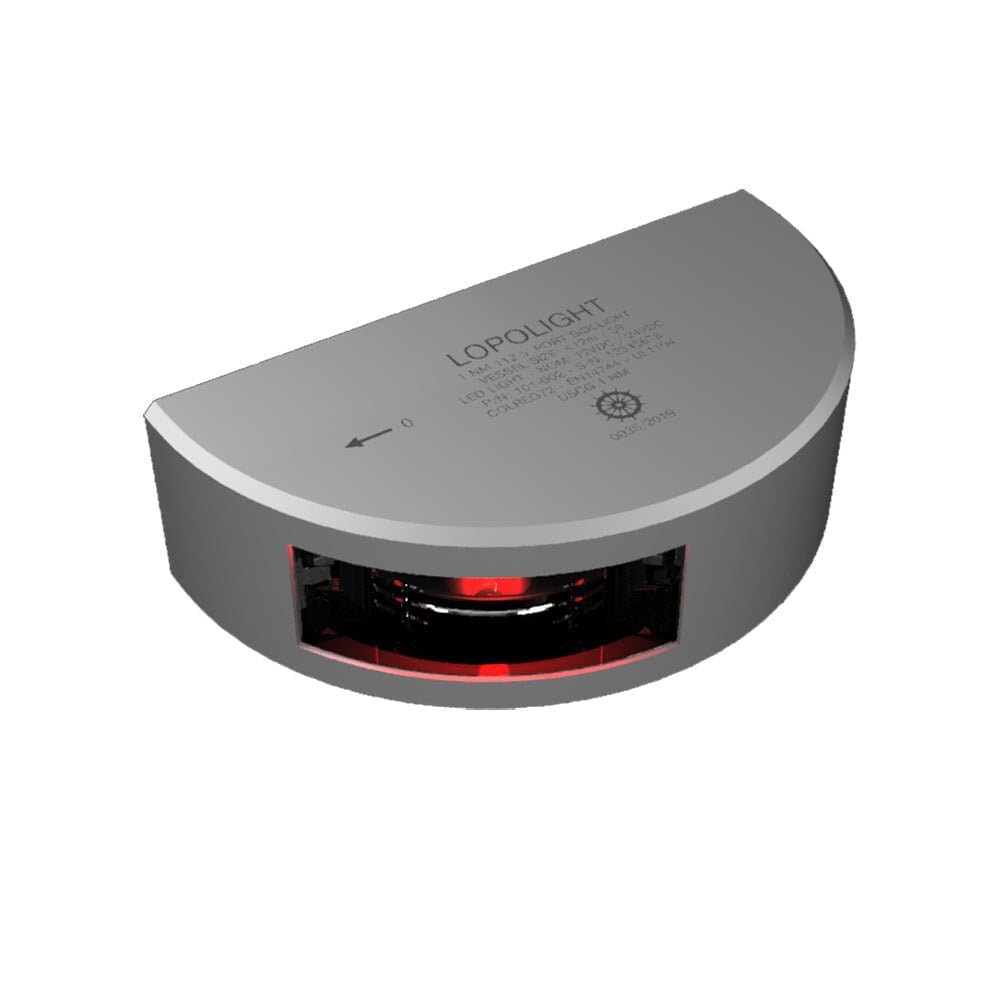 Lopolight Series 101-002 - Port Side Light - 1Nm - Vertical Mount - Red - Silver Housing,WBEEAB07TCQKMRB