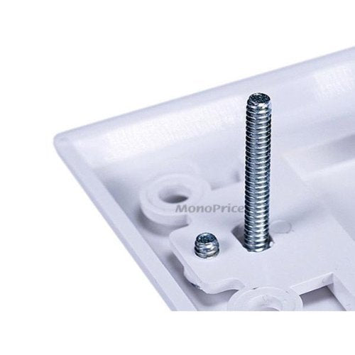 Moonrise Monoprice 103326 Banana Binding Post Two Piece Inset Coupler Wall Plate For 4 Speakers, White