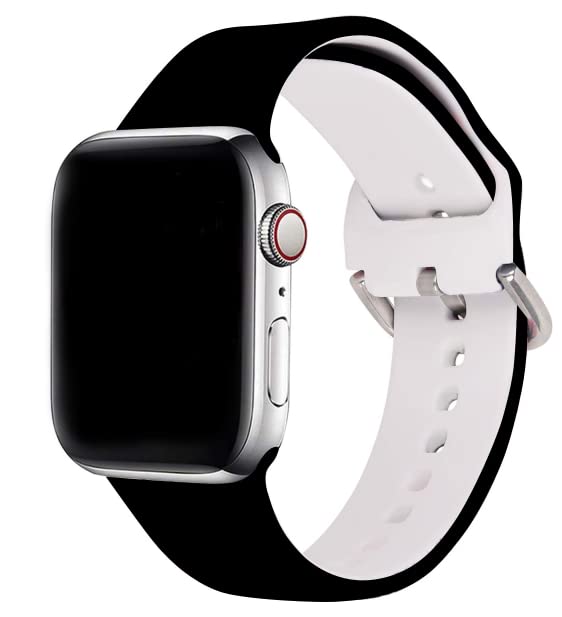 Compatible With Goth Gothic Black Apple Watch 38/40/41/42/44/45Mm For Women Men,Soft Silicone Halloween Gifts Decorations Replac