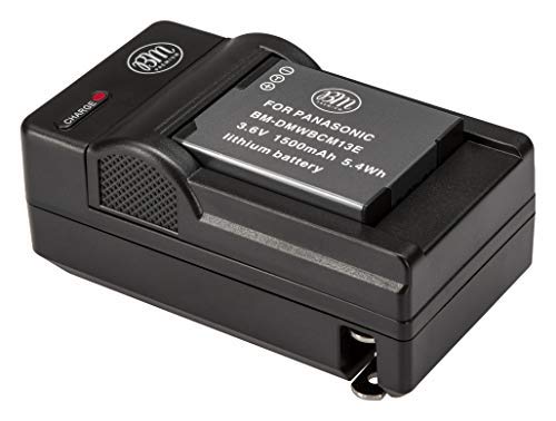 BM Premium DMW BCM13E Battery and Charger for Panasonic Lumix DC TS7, DMC FT5A, LZ40, TS5, TS6, TZ37, TZ40, TZ41, TZ55, TZ60, DMC ZS27, DMC ZS30, DMC ZS35, DMC ZS40, DMC ZS45, DMC ZS50 Digital Cameras
