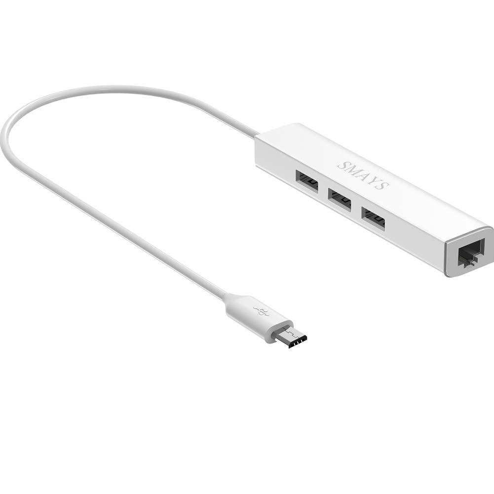 Micro Usb Otg Hub Ethernet Adapter For Raspberry Pi Zero, Android Tablet, Google Chromecast Stick   Powered Usb Otg Hub