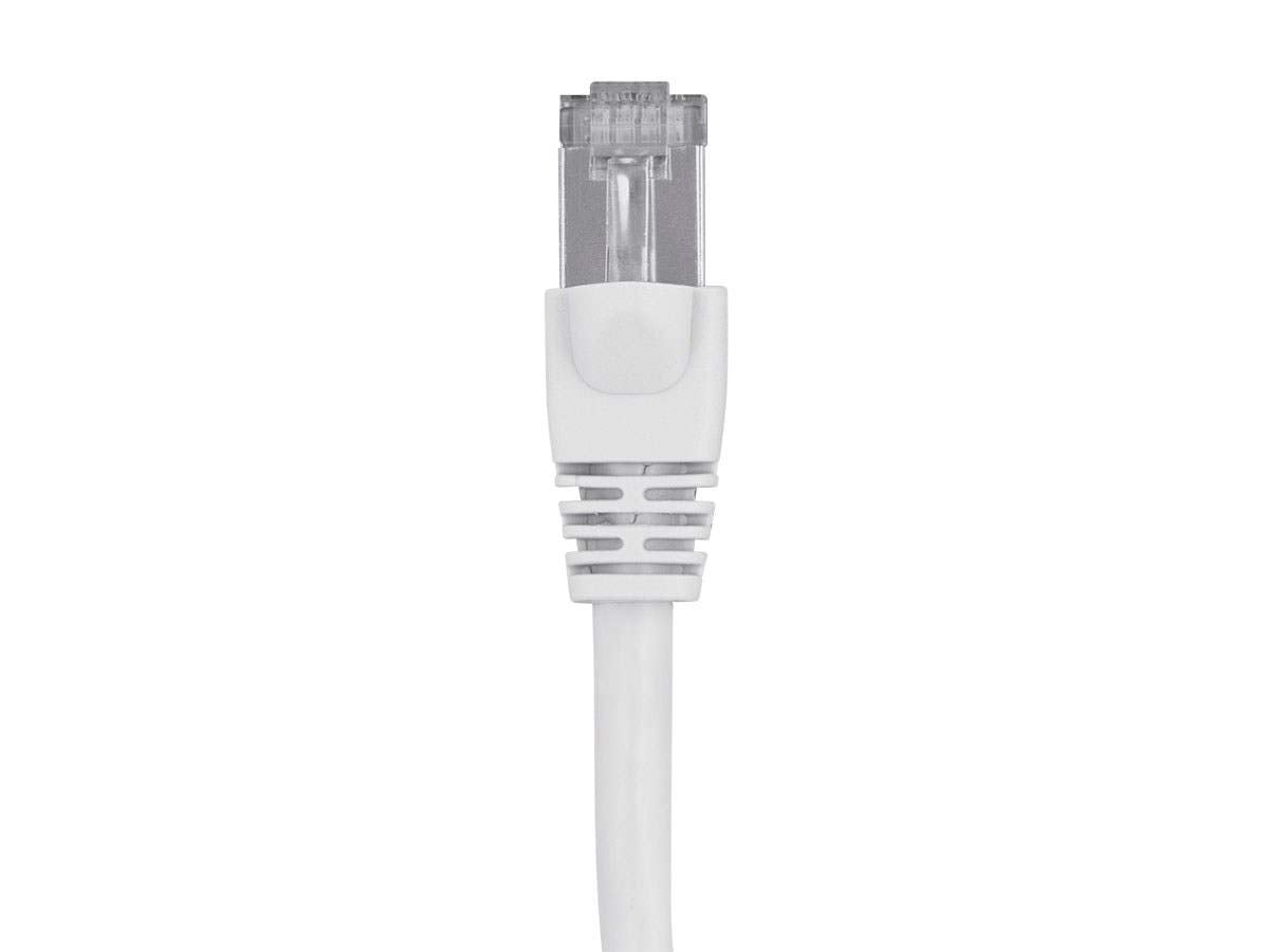 Monoprice Cat6A 1Ft White Patch Cable Double Shielded (S/Ftp) 26Awg 10G Pure Bare Copper Snagless Rj45 Fullboot Series Ethernet