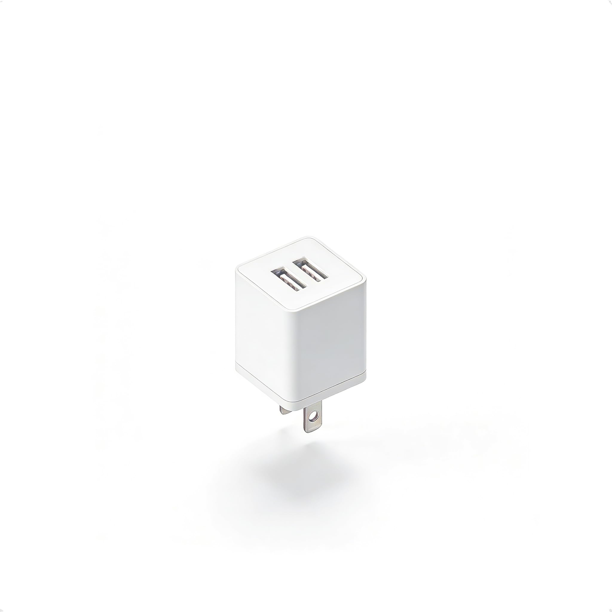 USB Charger Cube, Dual USB-A Port Charging Block, Double USBA Fast Charger Power Adapter Travel Plug Box Compatible with iPhone 