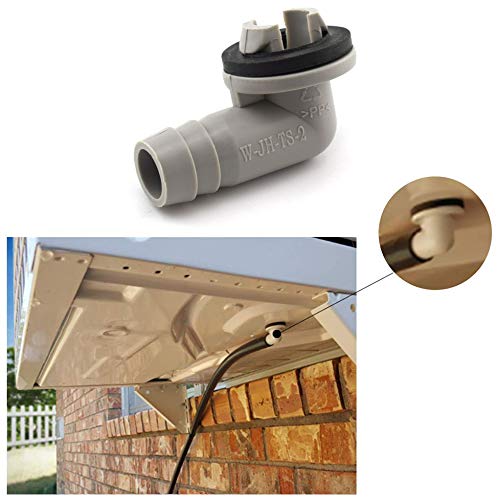 Sdtc Tech Air Conditioner Ac Drain Hose Elbow Connector Fitting Condensate Draining Adapter Part With Rubber Ring, 3/5 Inch(15Mm