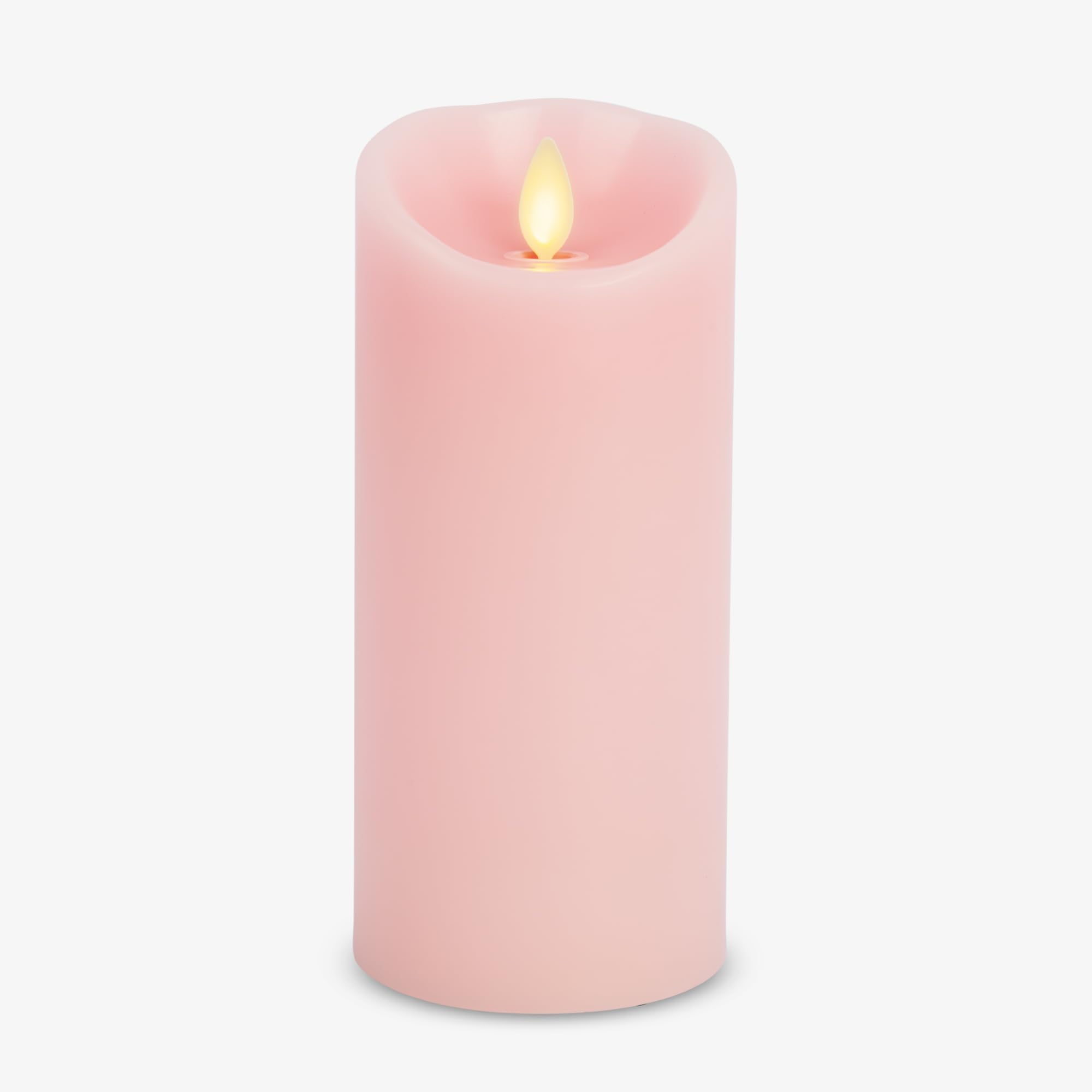 Luminara Flameless Led Battery Operated Flickering Pillar Moving Flame Candles (Saga Rose, 3 X 6.5)