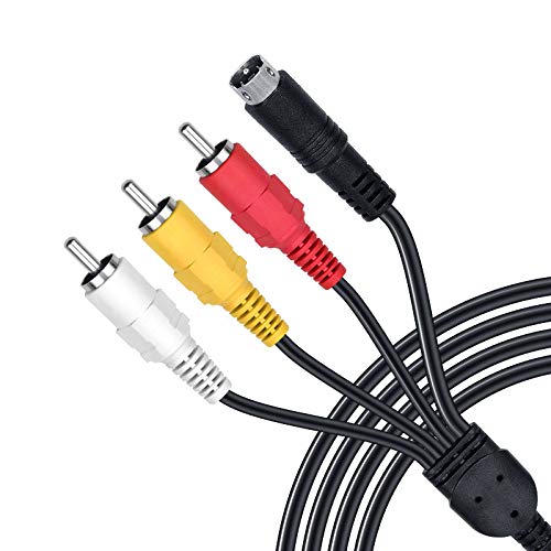 5 Feet Av A/V Audio Video Tv Out Cable Cord For Sony Camcorder Handycam Dcr Hc28/E Dcr Sx85/V/E/L Sx85/B/R And More Models