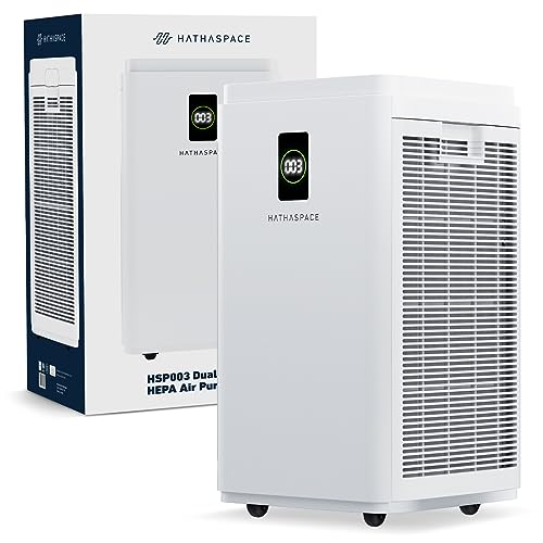 Hathaspace Smart Air Purifiers For Office   Hsp003   True Hepa Air Purifier, Cleaner & Filter For Allergies, Smoke, Pets   Elimi