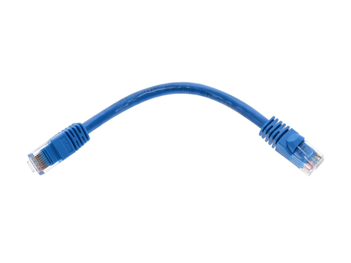 Monoprice 0.5Ft 24Awg Cat6 550Mhz Utp Ethernet Bare Copper Network Cable   Blue