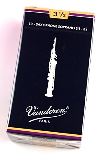 Vandoren Sr2035 Soprano Sax Traditional Reeds Strength 3.5; Box Of 10