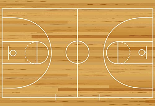 Haoyiyi 5X3Ft Basketball Backdrop Overlooking Basketball Court Sports Stadium Match Club Photography Background Happy Birthday T