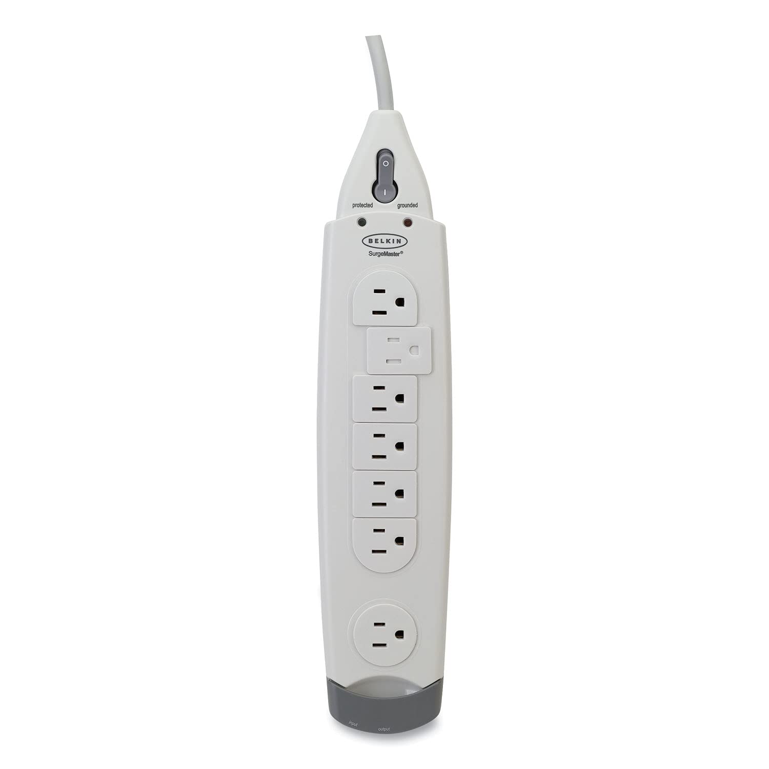 Belkin Surgemaster Home Series Surge Protector 7 Outlets 6 Ft Cord 1045 J White Blkf9H71006