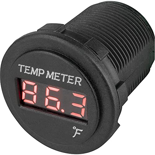 Sea-Dog Round Red Led Temperature Meter,WBAUVB08HR297W6