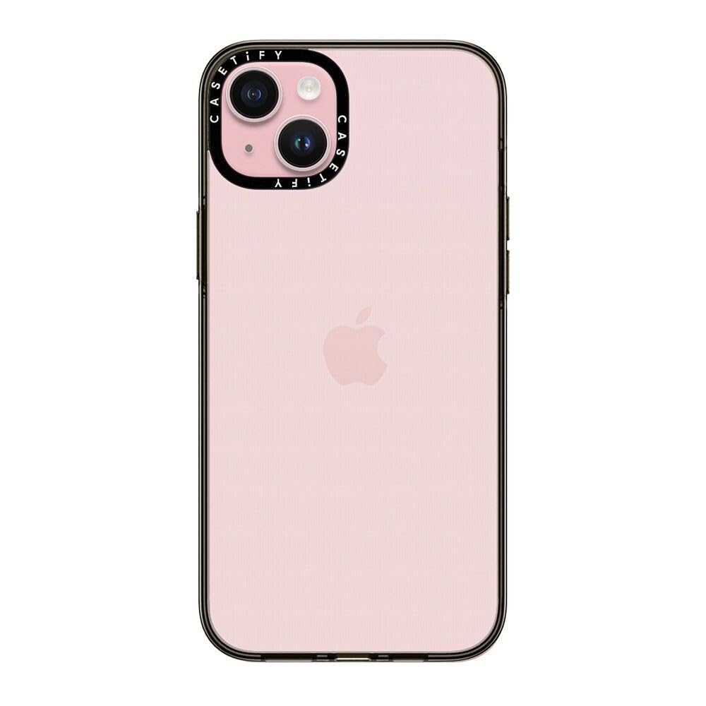 Casetify Compact Case For Iphone 15 Plus [2X Military Grade Drop Tested / 4Ft Drop Protection]   Clear Black