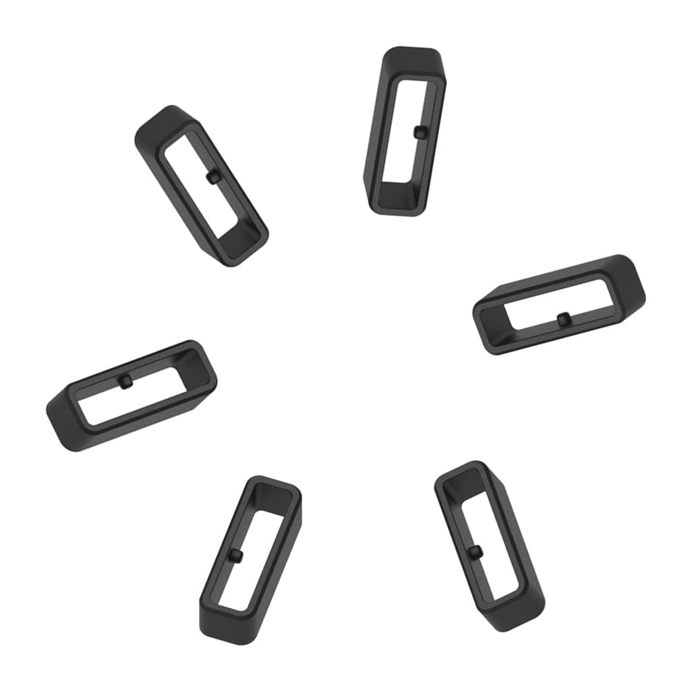 Band Keepers Compatible With Letsfit Iw1 Ew1/Dirrelo Gt01 Watch Bands, Silicone Fastener Rings Security Loop/Holder/Retainer (Bl