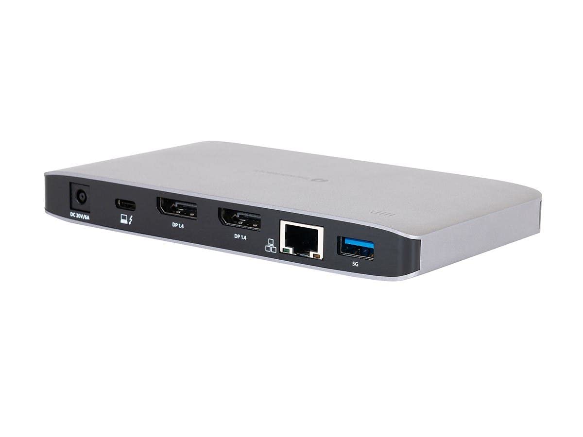 Monoprice Thunderbolt 3 Dual DisplayPort Docking Station - With USB-C MFDP Support FOr Non-Thunderbolt 3 Devices, 60 Watts Power