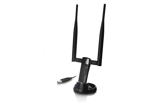Netis Wf2190 Wireless Ac1200 Long Range Usb Adapter, Supports Windows, Mac, Linux, Two 5Dbi High Gain Antennas, Free Usb Cradle