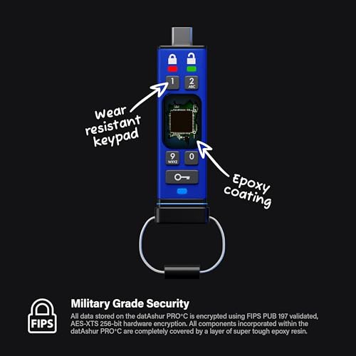 Istorage Datashur Pro+C 256Gb   Secure Usb Type C Memory Stick   Fips 140 3 Level 3 Pending   Pin Protected   Type C A Adapter I