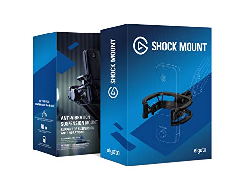 Elgato Shock Mount - Maximum Isolation From Vibration Noise, Steel Chassis With Reinforced Elastic Suspension, Custom Built For