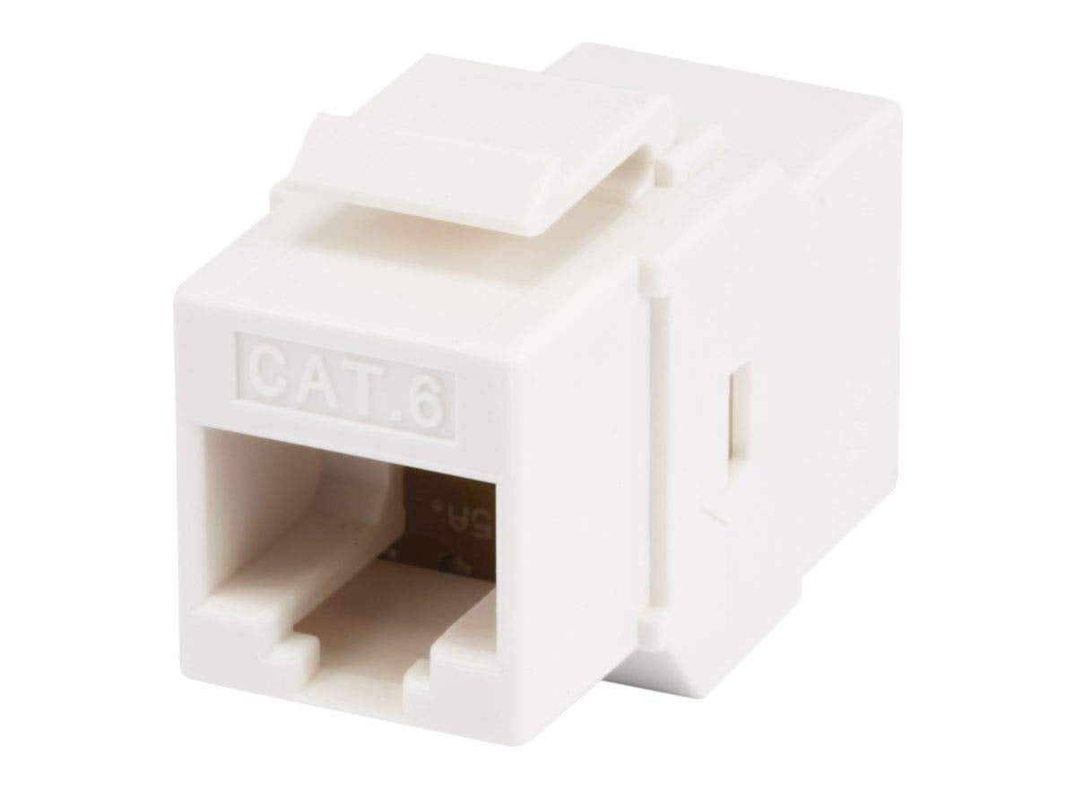 Cat6 Inline Coupler Keystone Jack - Whte