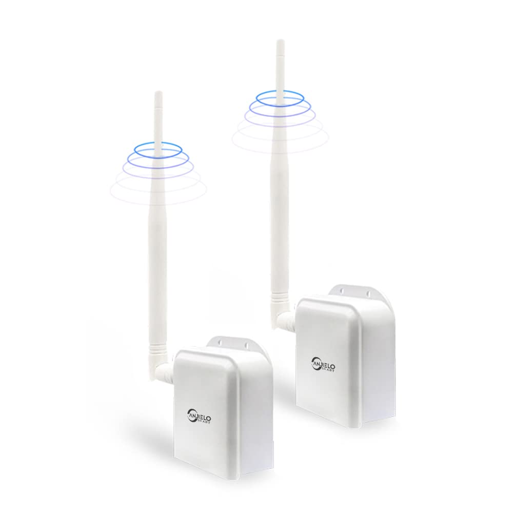 Wireless Bridge Point To Point Long Range Wireless Access With High Gain Antenna, 2.4G Wifi Bridge Repeater Supports 2600 Feet Outdoor Transmission Distance, Air Ethernet Cable