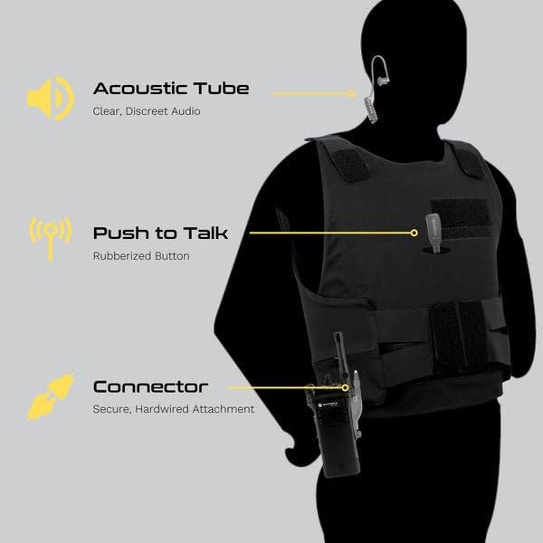 Sheepdog Quick Disconnect Police Lapel Mic, Compatible With Motorola Apx 6000 Apx 7000 Apx 8000 And Apx 4000 Radios, Law Enforce