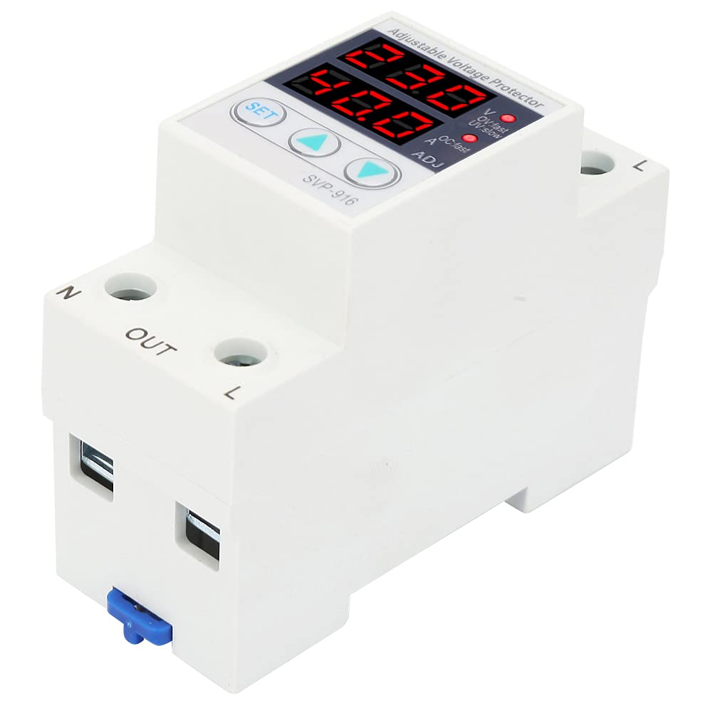 230V Ac Current Protector 63A, Intelligent Single Phase Adjustable Over Voltage Under Voltage Current Protective Device