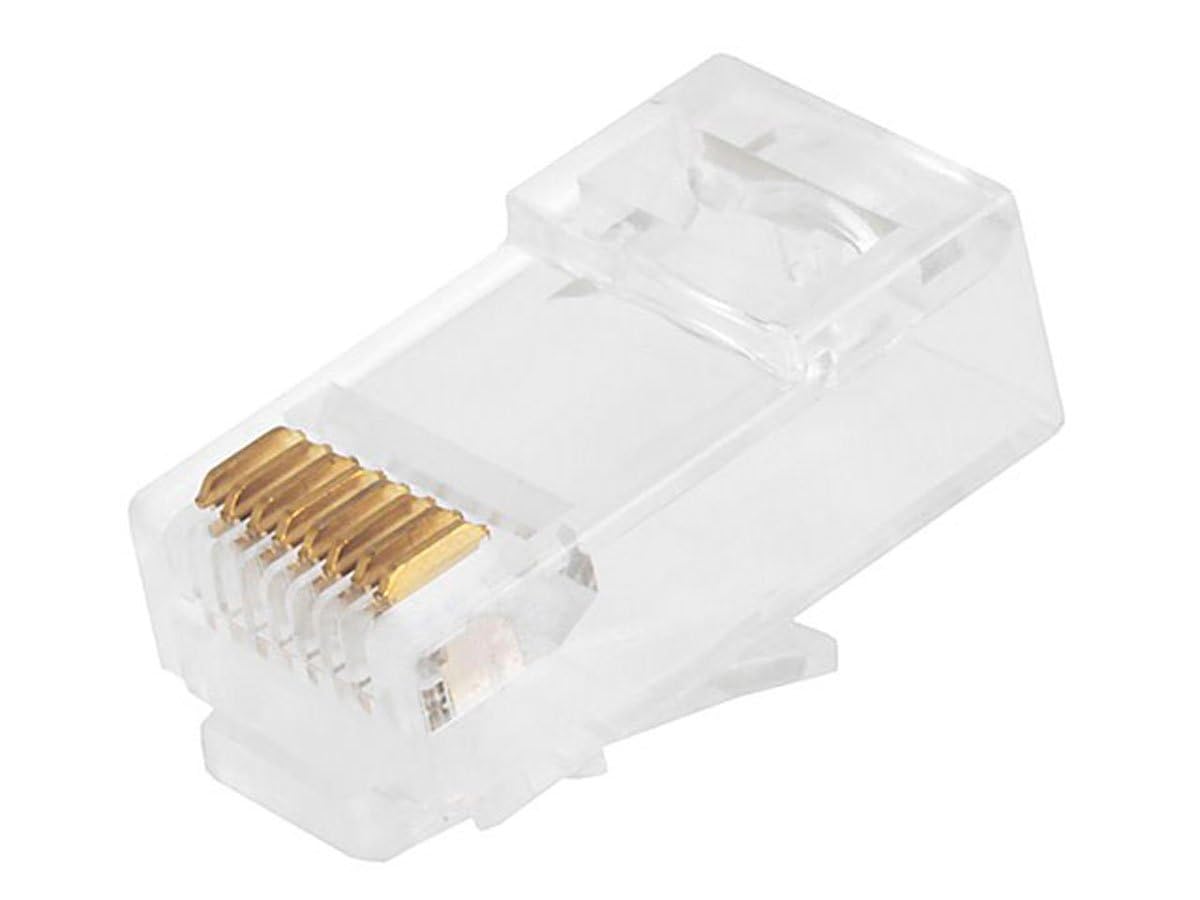 Monoprice Cat6 Plug Solid W/Insert 50U 100Pcs/Bag