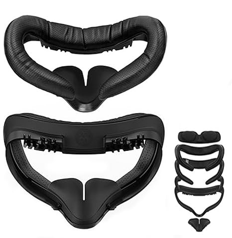 M AMVR Face Pad Compatible with Quest 2 Accessories, Face Pad Foam Replacement, with Fitness Facial Interface, Breathable PU Fac